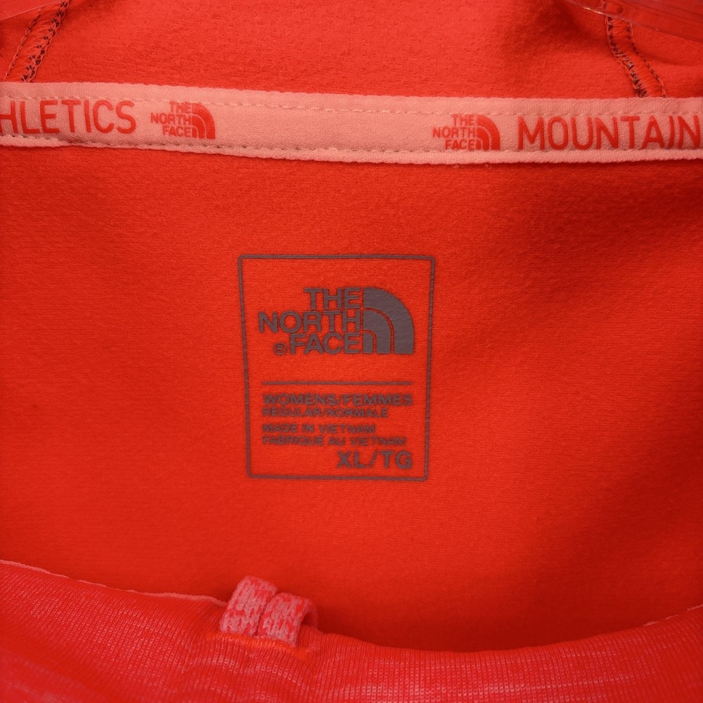 The North Face Hoodie Womens XL Red Pink Pullover Sweatshirt Fleece Lined Long - Picture 6 of 14